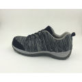 New Designed Flyknit Fabric Grey Color Safety Shoes (16063)